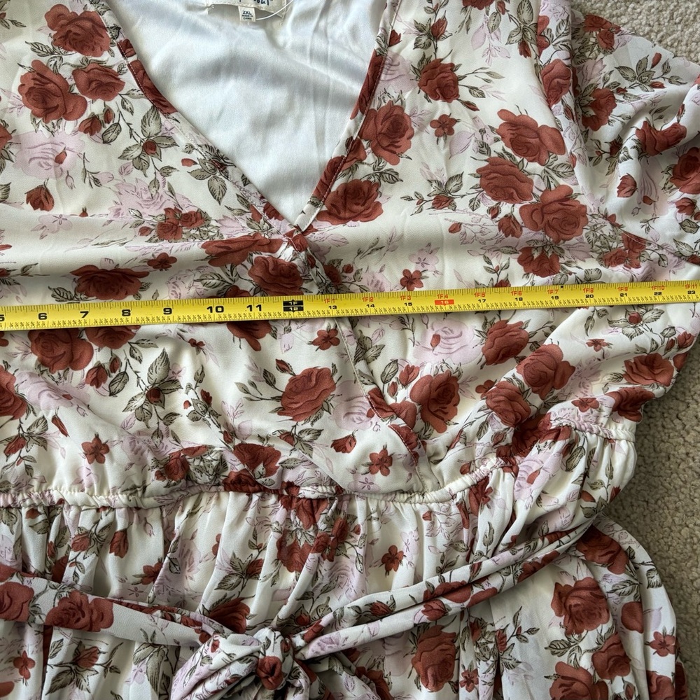 Indigo Soul Rust Floral Long Sleeve Dress 2XL - Picture 10 of 12